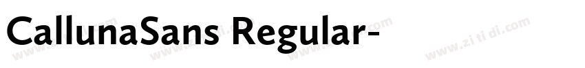 CallunaSans Regular字体转换